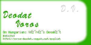 deodat voros business card
